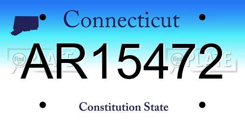 AR15472 Connecticut License Plate