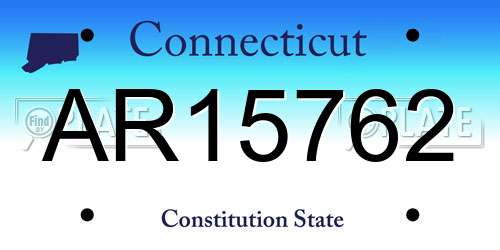 AR15762 Connecticut License Plate