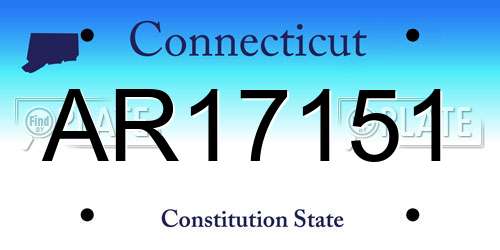 AR17151 Connecticut License Plate