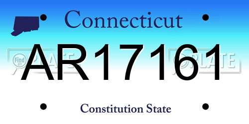 AR17161 Connecticut License Plate