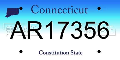 AR17356 Connecticut License Plate