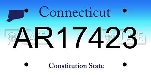 AR17423 Connecticut License Plate