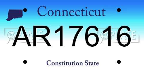 AR17616 Connecticut License Plate