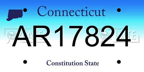 AR17824 Connecticut License Plate