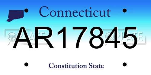 AR17845 Connecticut License Plate