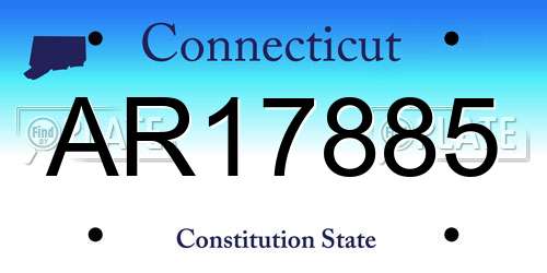 AR17885 Connecticut License Plate