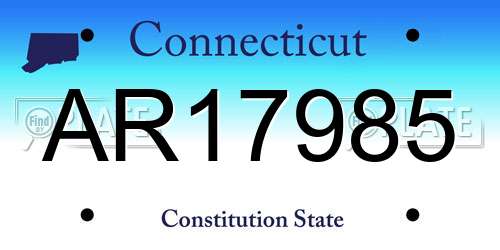 AR17985 Connecticut License Plate