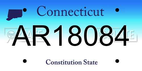 AR18084 Connecticut License Plate