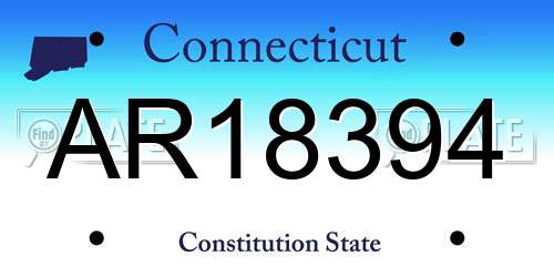 AR18394 Connecticut License Plate