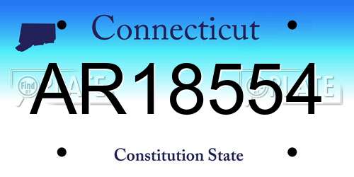 AR18554 Connecticut License Plate