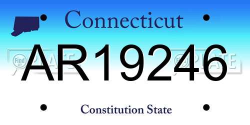 AR19246 Connecticut License Plate