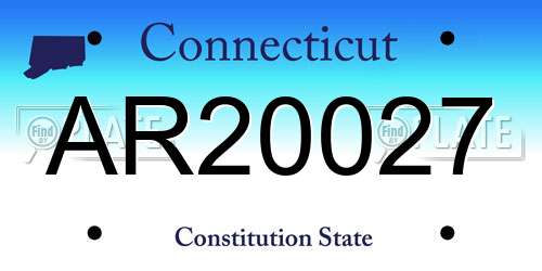 AR20027 Connecticut License Plate