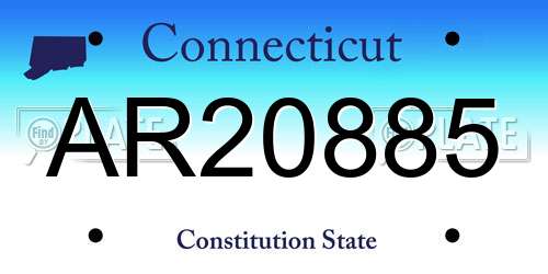 AR20885 Connecticut License Plate