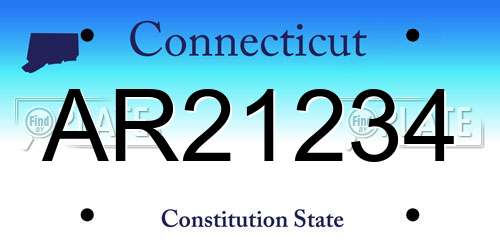AR21234 Connecticut License Plate