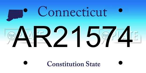 AR21574 Connecticut License Plate