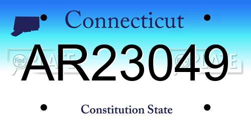 AR23049 Connecticut License Plate