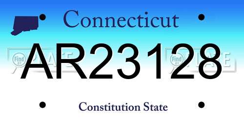 AR23128 Connecticut License Plate