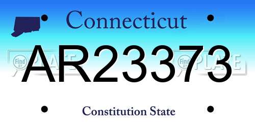 AR23373 Connecticut License Plate