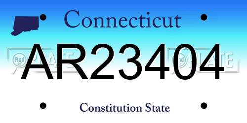 AR23404 Connecticut License Plate