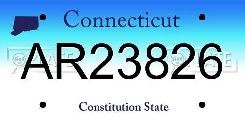 AR23826 Connecticut License Plate