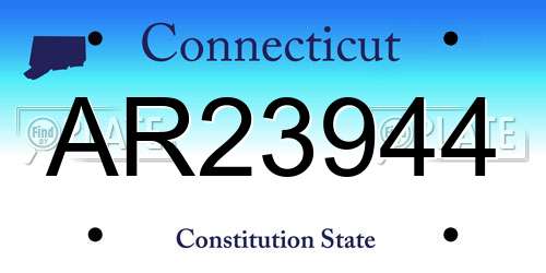 AR23944 Connecticut License Plate