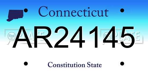 AR24145 Connecticut License Plate