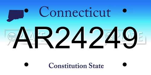 AR24249 Connecticut License Plate