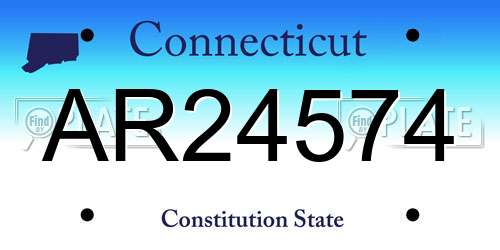 AR24574 Connecticut License Plate