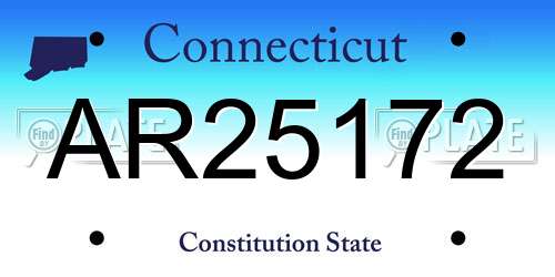 AR25172 Connecticut License Plate