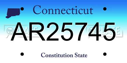 AR25745 Connecticut License Plate