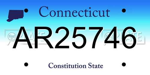 AR25746 Connecticut License Plate