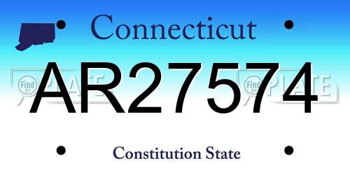 AR27574 Connecticut License Plate