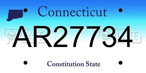 AR27734 Connecticut License Plate