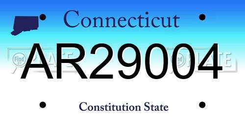 AR29004 Connecticut License Plate