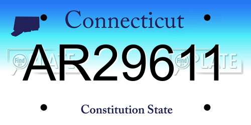 AR29611 Connecticut License Plate