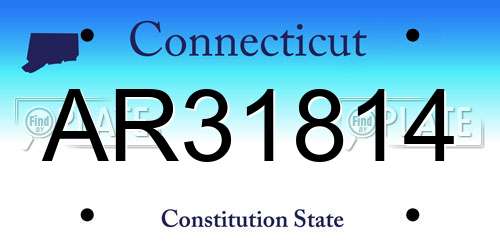 AR31814 Connecticut License Plate