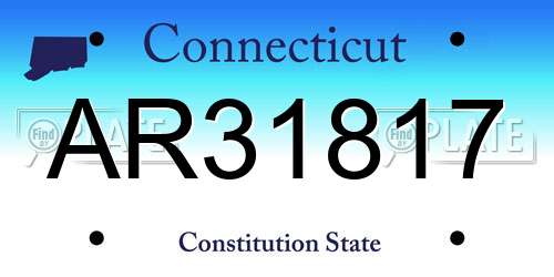 AR31817 Connecticut License Plate