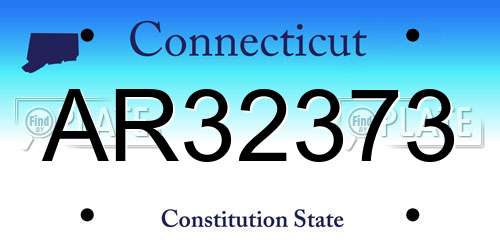 AR32373 Connecticut License Plate
