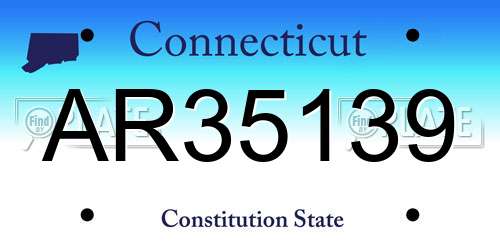 AR35139 Connecticut License Plate
