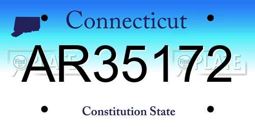 AR35172 Connecticut License Plate