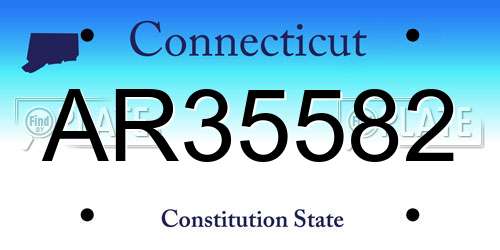 AR35582 Connecticut License Plate