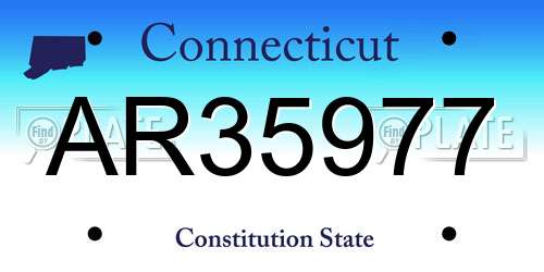 AR35977 Connecticut License Plate