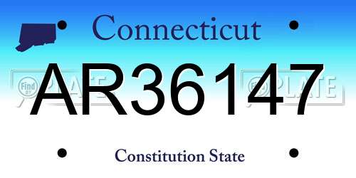 AR36147 Connecticut License Plate