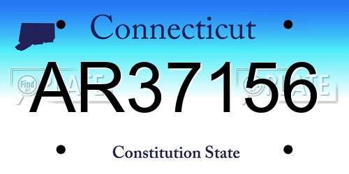 AR37156 Connecticut License Plate