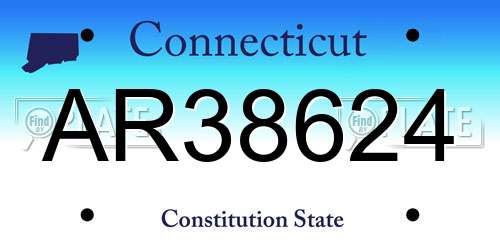 AR38624 Connecticut License Plate