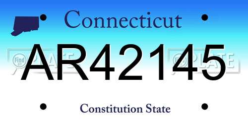 AR42145 Connecticut License Plate