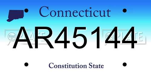 AR45144 Connecticut License Plate