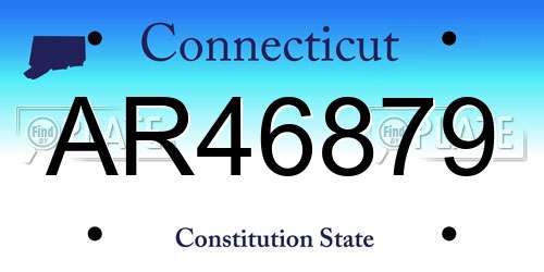 AR46879 Connecticut License Plate