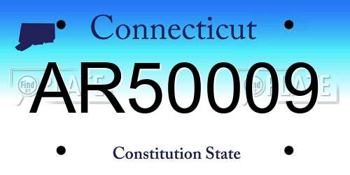 AR50009 Connecticut License Plate