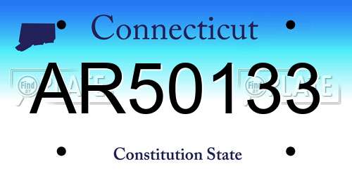AR50133 Connecticut License Plate